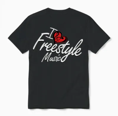 I Love Freestyle Music Unisex T-Shirt - Black