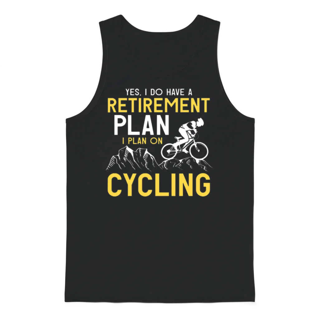 Retirement Plan Bicycle Cycling Unisex Tank Top - Black