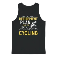 Retirement Plan Bicycle Cycling Unisex Tank Top - Black – 1