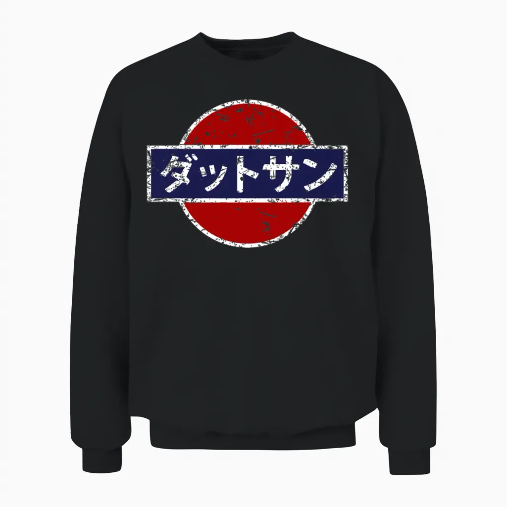 Datsun Vintage Japanese Car Cars & Muscle Unisex Sweatshirt in Black