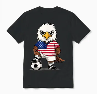 Drapeau Américain Pygargue à Tête Blanche Pour Hommes, Femmes, Enfants, Usa Amérique Unisex T-Shirt - Black