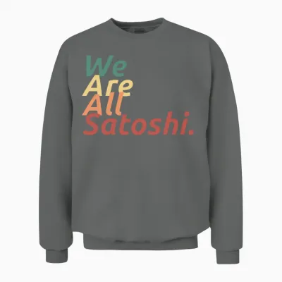 We Are All Satoshi Retro Unisex Sweatshirt - Graphite Heather