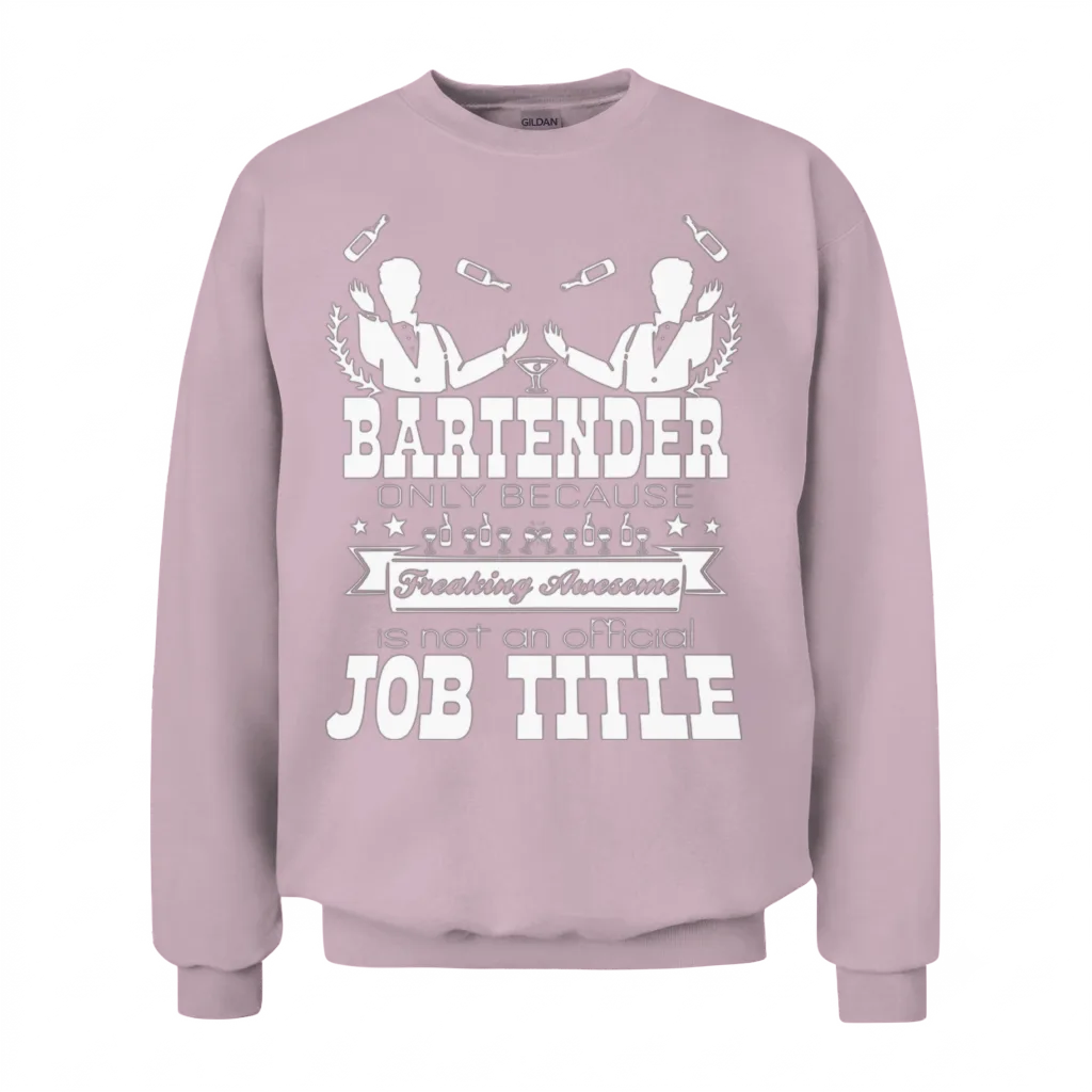 Funny Bartender Unisex Sweatshirt - Light Pink