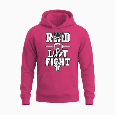 Read Lift Fight – Gym Motivation Design Unisex Hoodie - Heliconia
