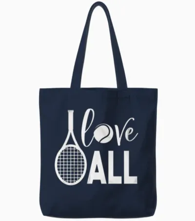 Love Ball Funny Tote Bags - Navy