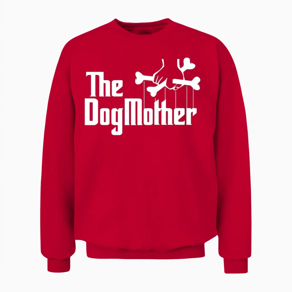 The Dog Mother Lovers Unisex Sweatshirt in Red