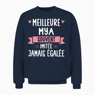 Femme Unique Humour Cadeau Personnalisé Prénom Mya Unisex Sweatshirt - Navy