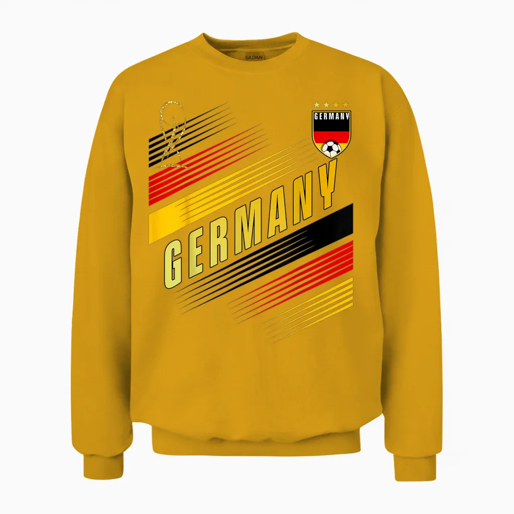 Drapeau De L'allemagne Pour Les Amateurs De Fierté Unisex Sweatshirt in Gold