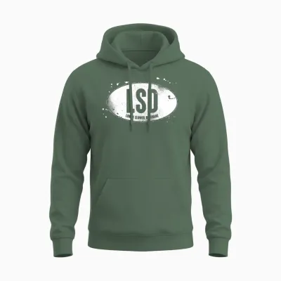 Lower Slower Delaware Vintage Unisex Hoodie - Military Green
