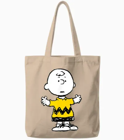Peanuts – Charlie Brown Oversize Tote Bags - Natural