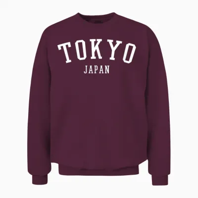 Tokyo, Japon Souvenir De Voyage Ville Populaire Unisex Sweatshirt - Maroon