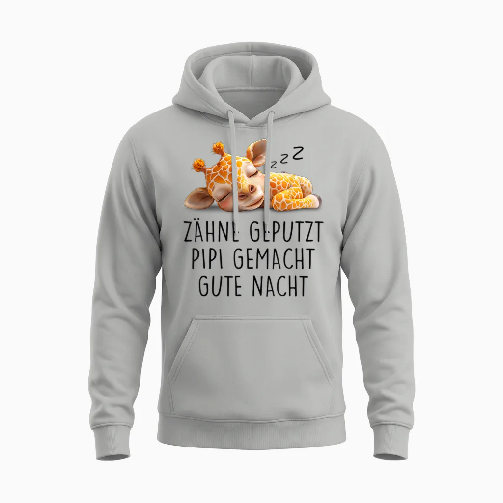 Teeth, Pippi Made Good Night, Nightdress, Pyjamas, T-Shirt, White Unisex Hoodie in Ash