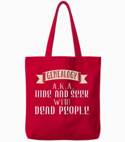 Genealogy Genealogist Tote Bags - Red