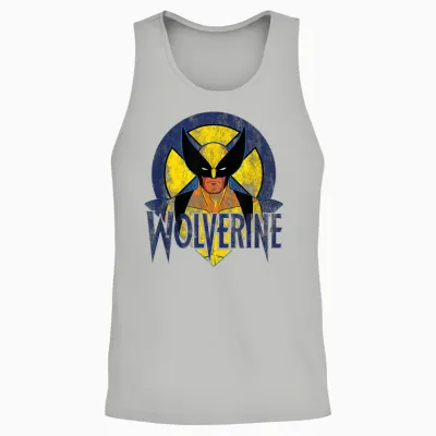 Marvel X-Men Retro Wolverine T-Shirt, Black, S Unisex Tank Top - Ash