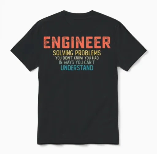 Engineer Solving Problems You Didn't Know You Had Unisex T-Shirt in Black