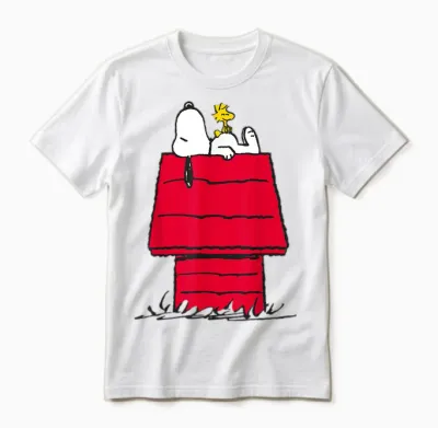 Peanuts Snoopy Woodstock Niche Pour Chien Happy Friends Art Classique Unisex T-Shirt - White