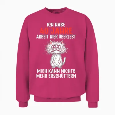 40 Jähriges Dienstjubiläum Firmenjubiläum 40 Jubiläum Arbeit Unisex Sweatshirt - Heliconia