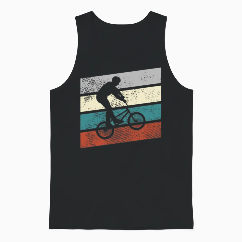 Bmx Retro Cycling Unisex Tank Top in Black