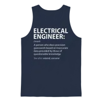 Electrical Engineer Definition Unisex Tank Top - Navy – 1