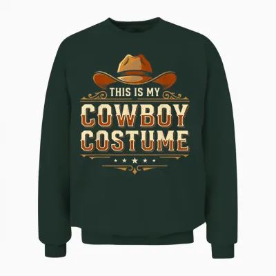 Cowboy Costume Country Western Costume Men Women Unisex Sweatshirt - Forest