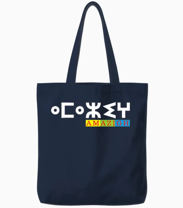 La Lumiere De Ma Culture Kabyle Amazigh T-Shirt Haut De Gamme Tote Bags in Navy