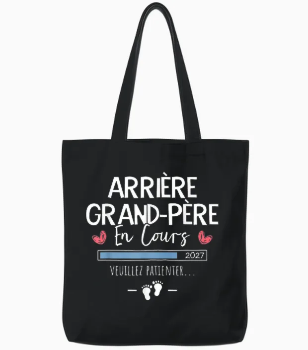 Arrière Grand Père En Cours 2027 Annonce Futur Arrière Papy Tote Bags in Black