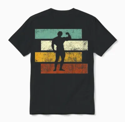 Body Building Retro Unisex T-Shirt - Black