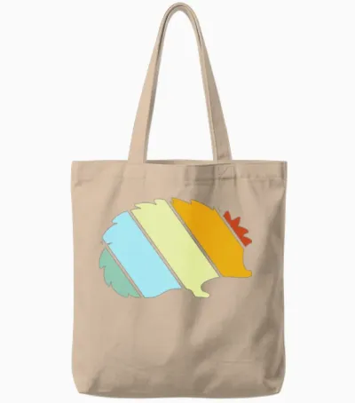 Hedgehog Retro Tote Bags - Natural