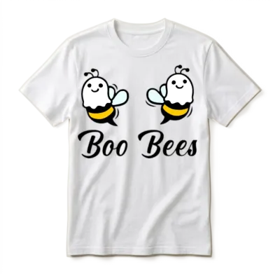 Funny Boo Bees Unisex T-Shirt - White