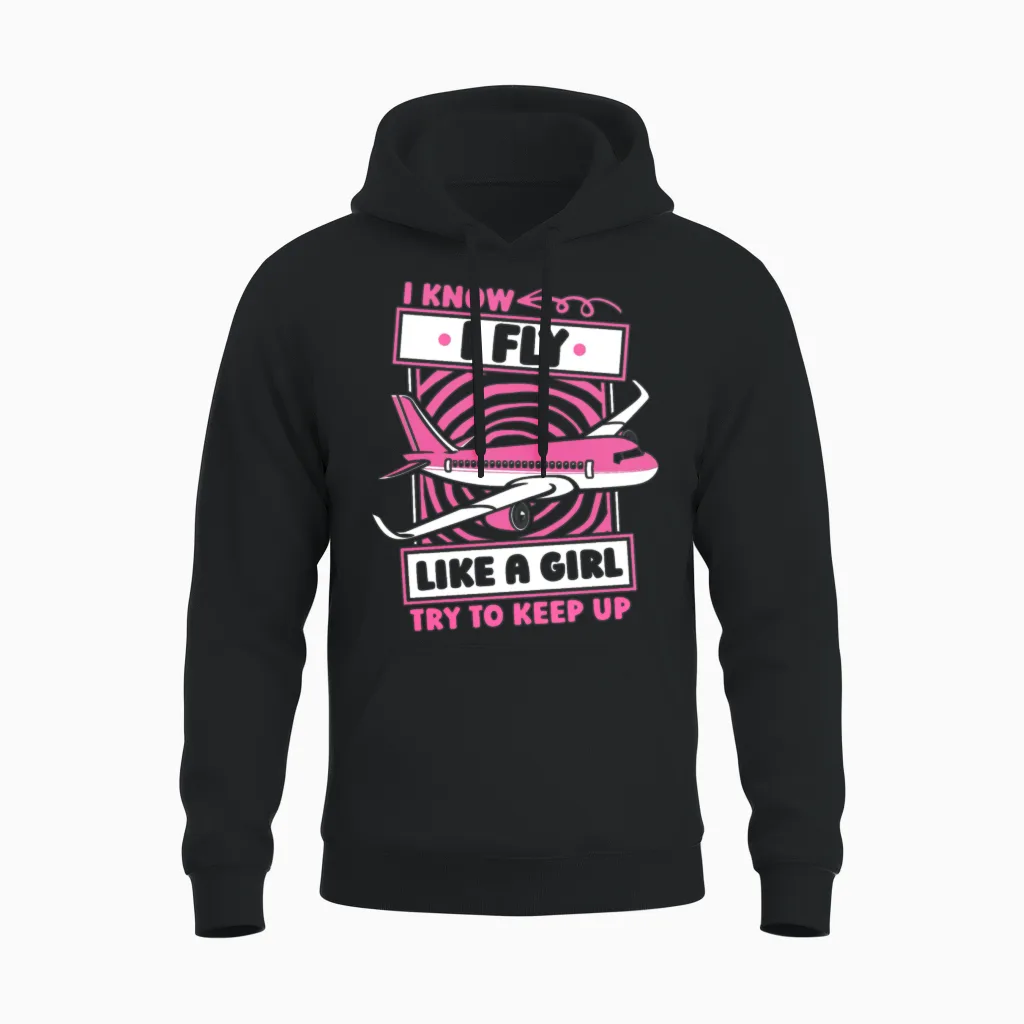Flight Attendant Funny Unisex Hoodie in Black
