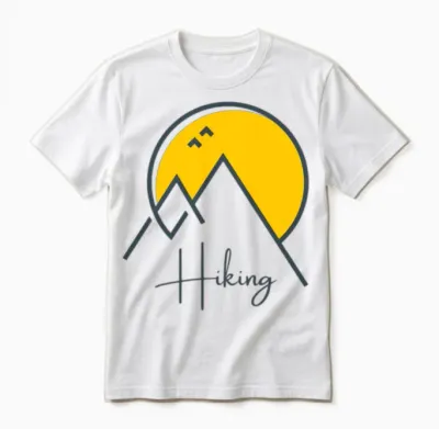 Hiking - Keep Calm and Hike On Unisex T-Shirt - White