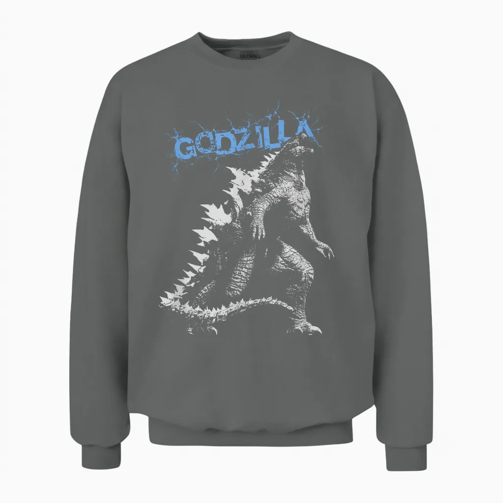Monsterverse Godzilla Crackle - Officially Licensed Unisex Sweatshirt in Graphite Heather
