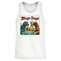 Bingo Dog Versus Chess Dog Player Unisex Tank Top - White – 2