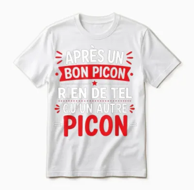 Humoristique Picon Bière Alcool Picole Humour Picon Unisex T-Shirt - White