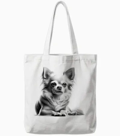 Süßer Chihuahua in Liegender Poser Tote Bags - White
