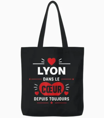 Citation France Drole Rigolo Humour Amour Ville Lyon Tote Bags - Black
