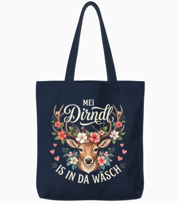 Passend Für Oktoberfest T-Shirt Damen Trachtenshirt Trachten Tote Bags in Navy