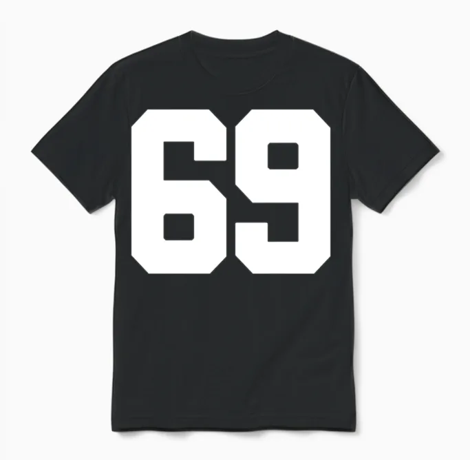 69 Unisex T-Shirt in Black