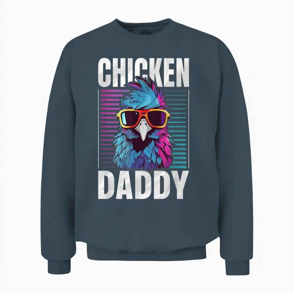 Chicken Daddy - Ein Lustiges Design Fรผr Jeden Hahn Im Korb Unisex Sweatshirt in Dark Heather