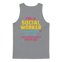 Social Worker – Saving & Crying Unisex Tank Top - Sport Grey – 1