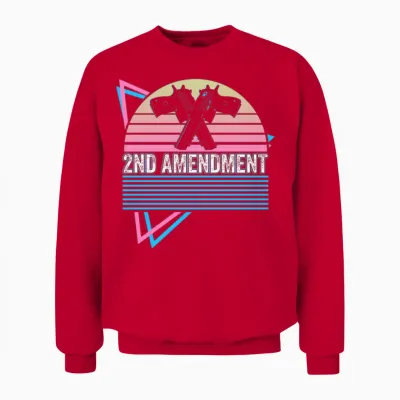 2nd Amendment Retro Unisex Sweatshirt - Red