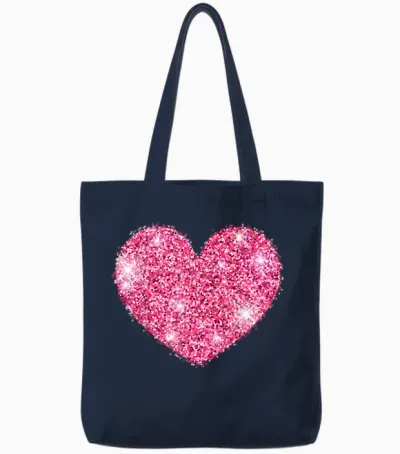 Red Heart Valentine's Day Costume Love for Men and Women Tote Bags - Navy