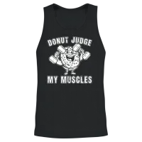 Fitness Donut Funny Donut Gym Unisex Tank Top - Black – 2