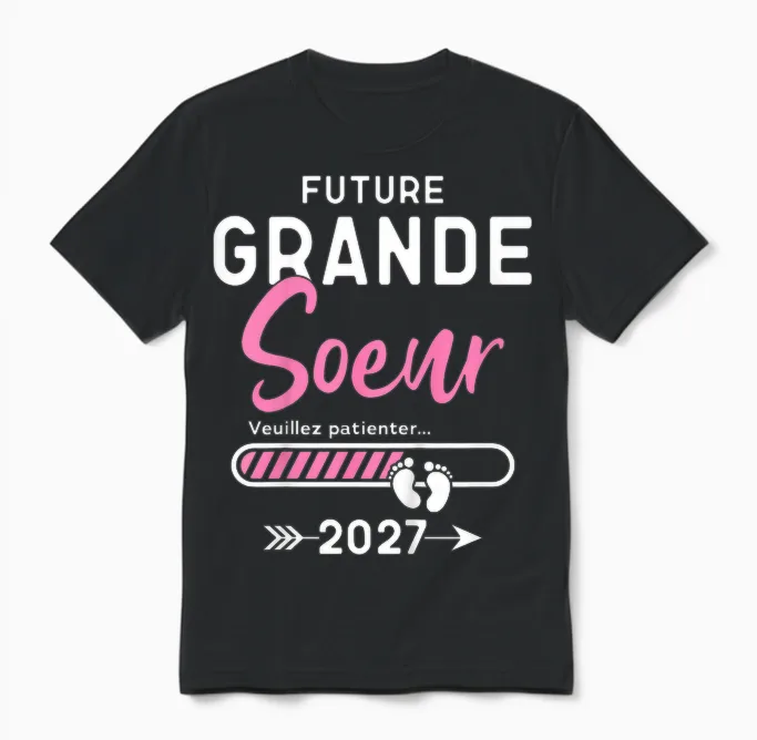 Future Grande Soeur 2027, Grande Sœur 2027 Unisex T-Shirt in Black