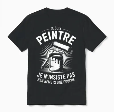 Man Humour Painter | Original Gift Idea for Artisan Unisex T-Shirt - Black