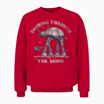Star Wars Christmas At-At Walker Dashing Through the Snow Unisex Sweatshirt - Red
