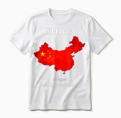 Chinese Flag Souvenir of China Unisex T-Shirt - White