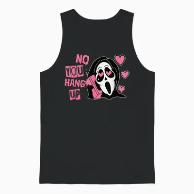 Funny No You Hang Up First Gho-St Calling Hello Halloween Unisex Tank Top - Black
