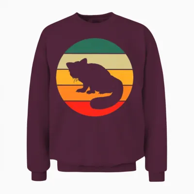 Retro Red Panda Unisex Sweatshirt - Maroon