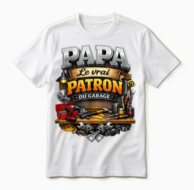 Cadeau Papa Bricoleur Bricolage Garage Fête Des Pères Noël Unisex T-Shirt - White